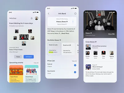 Music event mobile android app band branding concert design dewa event ios mobile music party stadium supiyandi ticket ui ux website