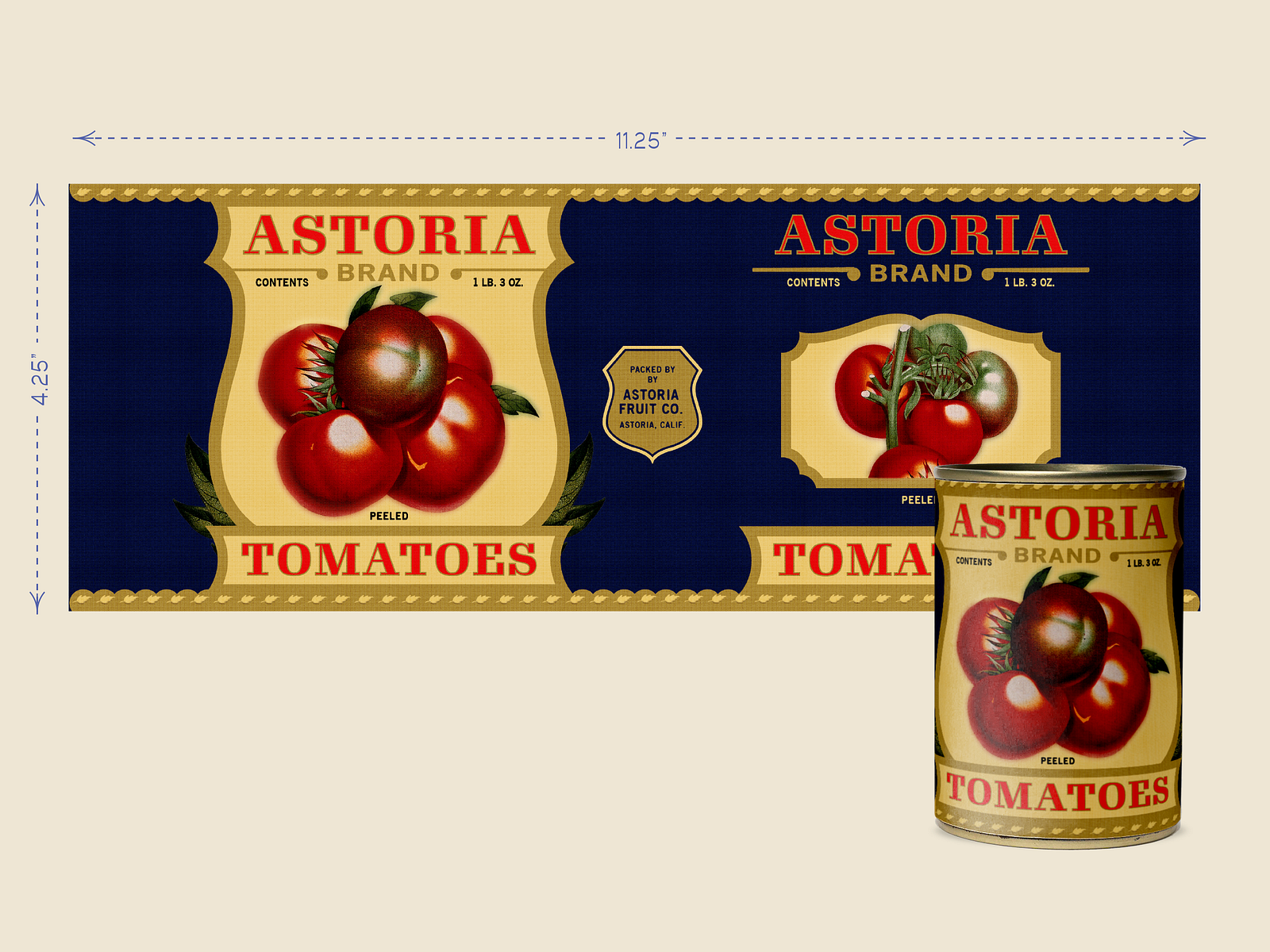 Vintage Tomato Can Design by Beth Mathews on Dribbble