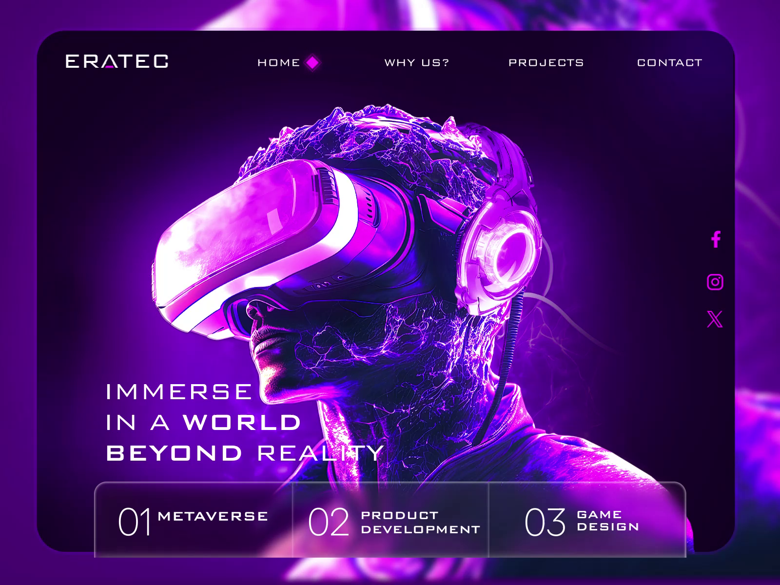 ERATEC-VR Tech Web Design by Entertact com on Dribbble