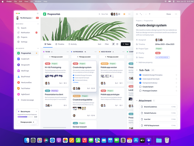 Task Management Dashboard - Taskmaster by Ali Husni for Enver Studio on ...
