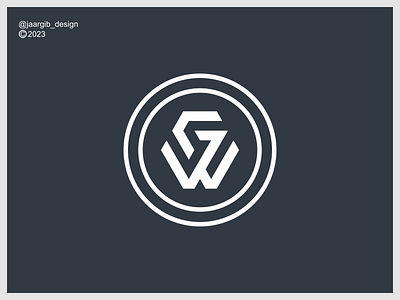 GW Monogram Logo apparel brand branding brandname design g graphic design gw identity illustration letter logo modern monogram style vector w