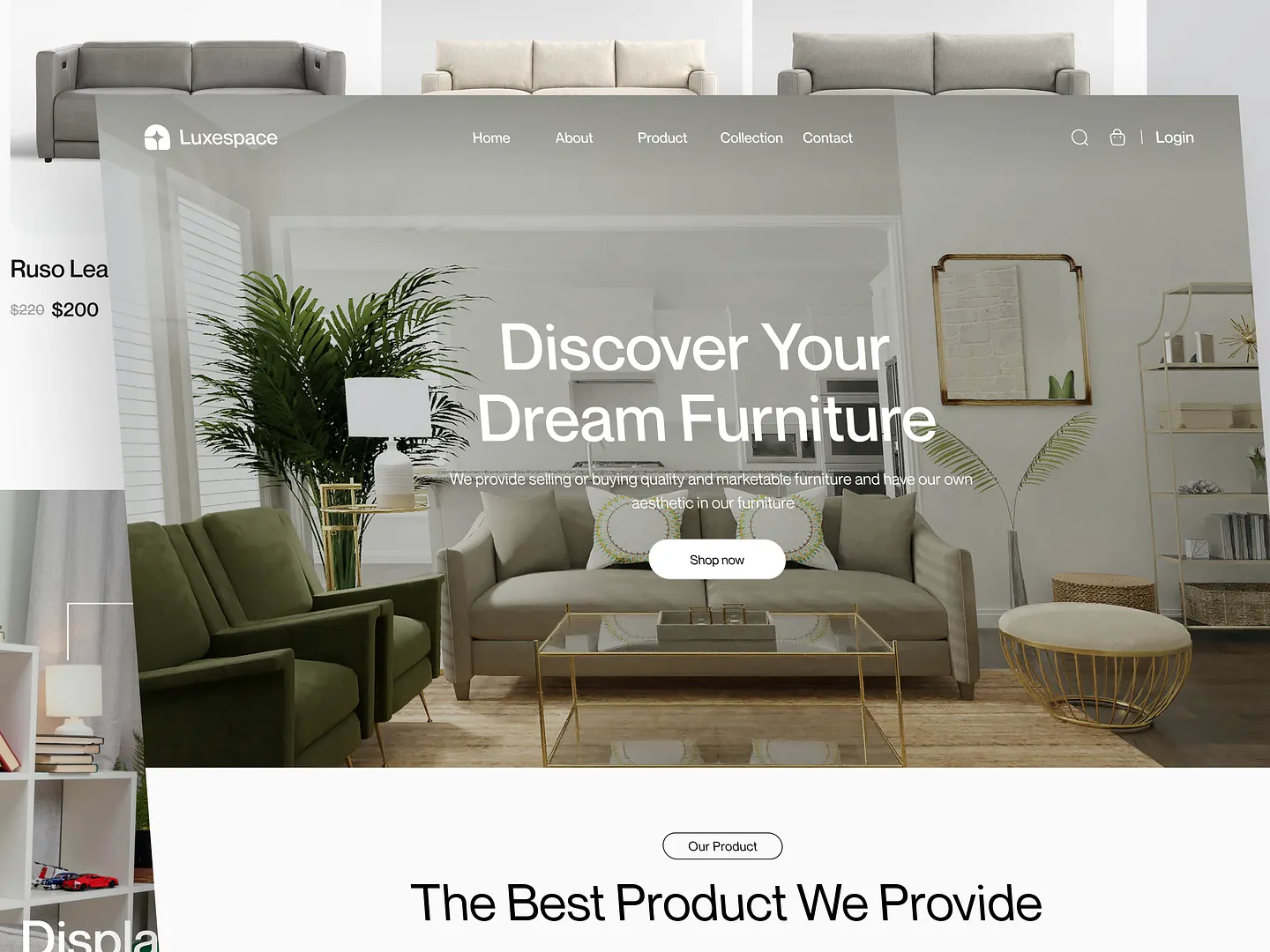 Stylish E-Commerce Website Design for Furniture Shopping