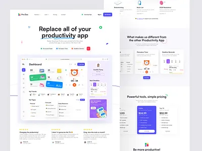 ProDuc - SaaS Landing Page clean landing page dashboard landing page dashboard ui dashboard web design landing page landing page ui productive productive dashboard productive web design productivity landing page saas saas dashboard landing page saas dashboard website saas landing page saas tools saas ui saas web saas web design web web design