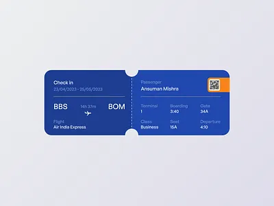 #24 Boarding Pass 024 clean concept dailyui design design challenge flight.boarding pass minimal ticket ui uiux userexperience
