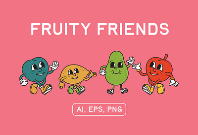Fruity Friends Assets character graphic design illustration product