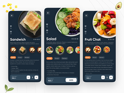 Healthy Food Product details healthy food item details item selection mobile pdp product design product details ui ux visuals