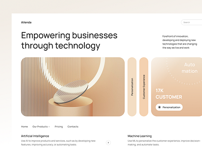 Tech Business Landing Page technology