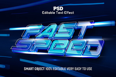 Fast Speed 3D Editable Text Effect Style 3d action effect fast fast speed photoshop text effect psd text effect speed speed 3d text effect style