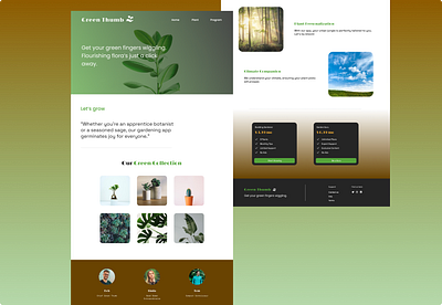 Green Thumb figma framer landingpage ui uidesign uxdesign