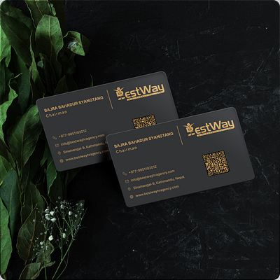 Professional Business Card Design agency branding business card code contact details graphic design id logo qr ui