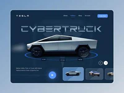 Tesla website concept 3d animation branding car hero section creative design dark hero section gradient graphic design header hero section logo motion graphics tesla hero section design trending design ui