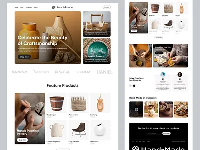 Landing Page Design on Handmade Products accessories business craft design ecommerce handmade handmadewithlove hechoamano homedeco interiordesign landing page miniamal pixelean sahin mia shoplocal shopsmal uiux web webdesign website