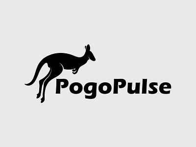 PogoPulse Logo Design animal brand identity branding design graphic design illustration kangaroo kangaroo logo logo vector