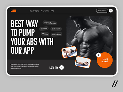 Fitness Web Platform animation dark theme dasboard design fitness homepage interface landing landing page product design sport ui ux web web interaction web ui website workout