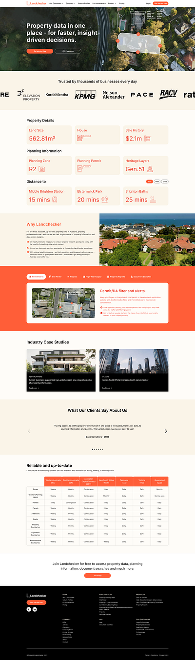 Landchecker Homepage Redesign design ui ux web design
