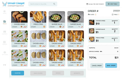 Restaurant Ordering Interface designinspiration digitalmenu interfacedesign menudesign restaurantwebsite userexperience uxdesign webdesign