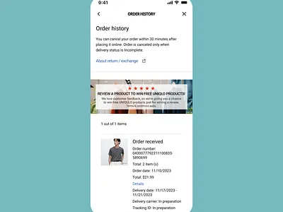 #ux #ui #dailyui #9 #receipt #uniqlo dailyui ui uniqlo ux