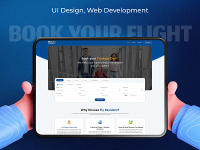 Fly Resident Website UI booking website figma flight booking website hotel booking website interface landing page site travel travel website ui ui design uiux user experience user interface ux design web design web portal website design website designer