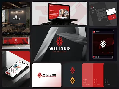 Wilionr - Real estate group logo design branding best logo brand guide branding company logo construction logo design home loan home logo lion logo logo logo design mark logomark brandmark new property agent property logo property management real estate real estate branding real estate logo w logo