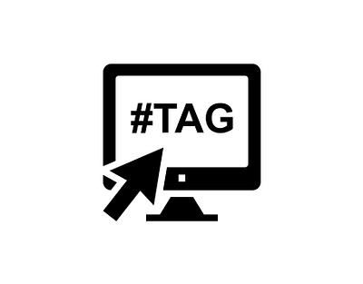 Hashtag Click 👇🏽 vector icon