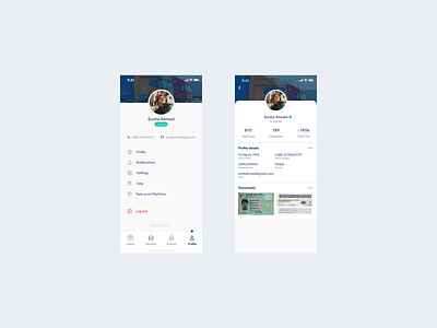 User Profile branding product design ui