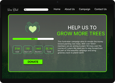 DailyUIchallenge Day32/100 Created a Fundraiser UI ui