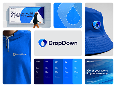 DropDown Logo Design brand brand identity branding color colors design drop gradient icon identity innovation logo logodesign logodesigner mark platform symbol tech