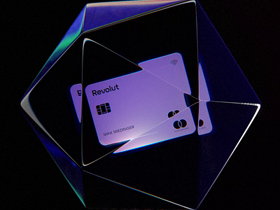 Revolut crystal 3d ai animation blender branding concept dispersion eevee gpt graphic design interaction main motion graphics product refraction revolut ui ux