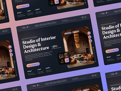 "Velluxe" an Interior & Architecture Landing Page. aesthetic architecture creative interior design landing page modern ui uiux user experience user friendly user interactive design user interface ux