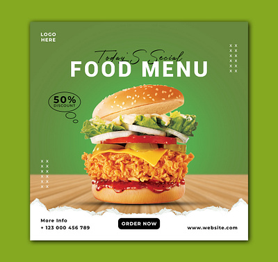 Food Banner Social Media Post Design Web Banner corporate business flyer design design flyer design graphic design how to design a flyer illustration social media banner social media banner design social media post