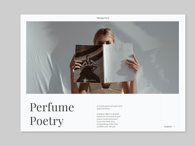 Perfume Website Design branding design inspiration minimal typography ui ux web