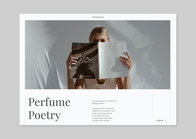 Perfume Website Design branding design inspiration minimal typography ui ux web