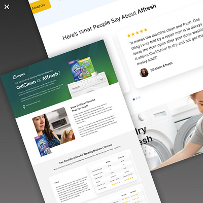 Click Through Landing Page/ Affresh design dribbble shot illustration landing page design landingpage lead generation ui ux