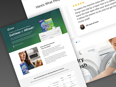 Click Through Landing Page/ Affresh branding dribbble shot graphic design illustration landing page design landingpage laundary landing page lead generation ui ux