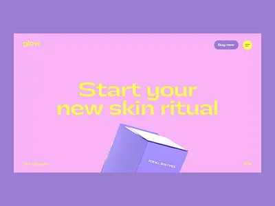 GLOW – Skin Cleanser. 3D/Animation 3d animation app beauty cinema 4d cosmetic design glow graphic design illustration skin cleanser tenigor ui