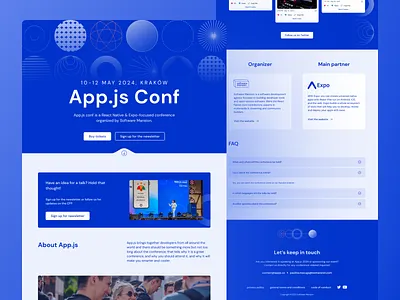 App.js 2024 landing page conference event landing page react native web webdesign website
