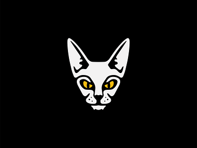 Sphynx Cat Logo animal branding cartoon cat character design emblem face icon identity illustration kitty logo mark mascot meow modern sphynx symbol vector