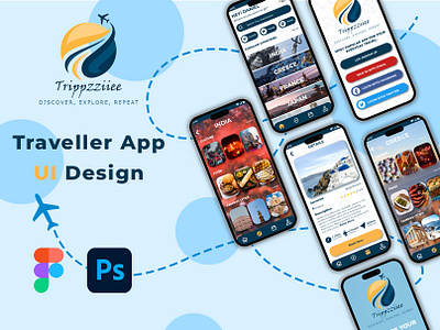 Travel UI Design adobe photoshop figma travel traveller design ui design uiux user interface web design