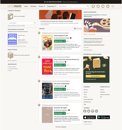 Goodreads Website Redesign design figma goodreads redesign redesigning text ui ui design uiux visual identity website