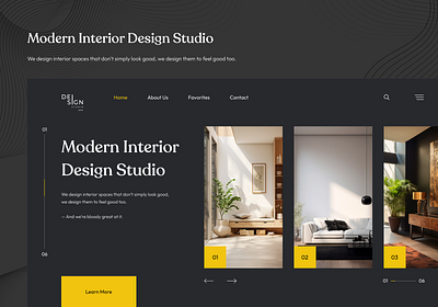 Modern Interior Design Studio design ui ux