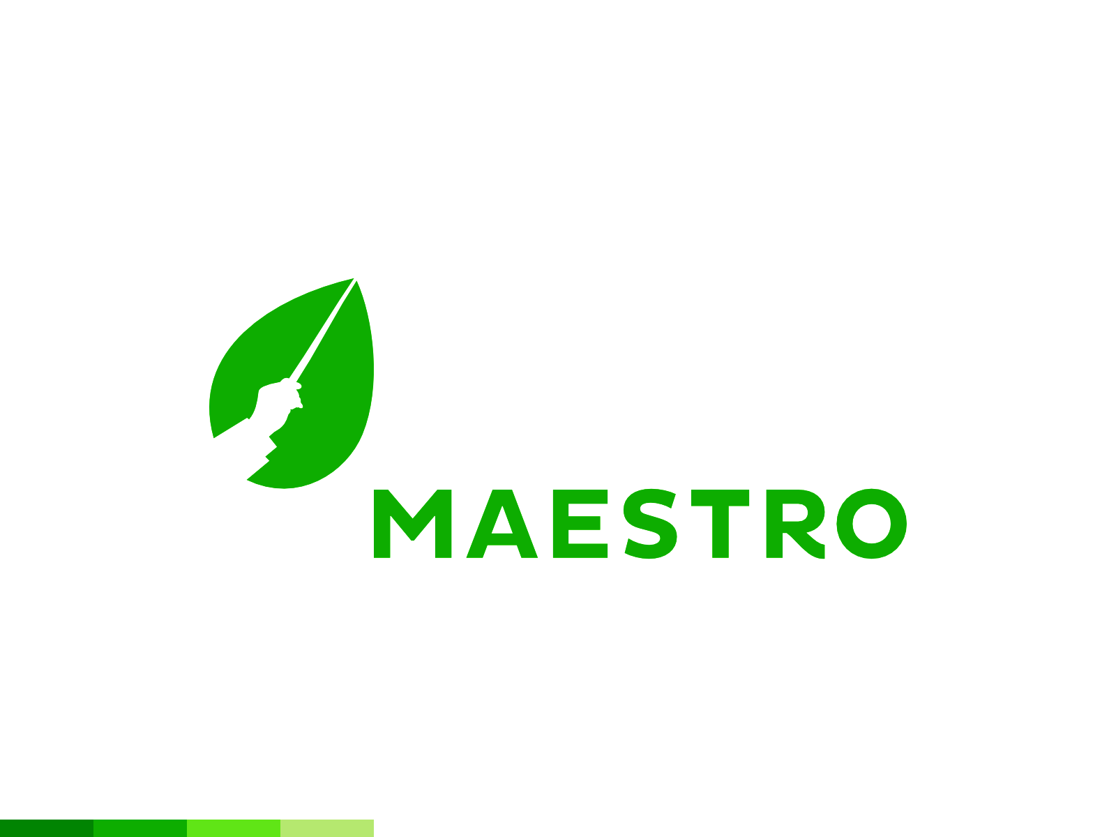 Maestro Renewable Energy logo design: conductor hand green leaf by Alex ...