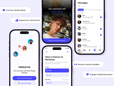 Dating App dating design mobile app mobile ui social ui ux