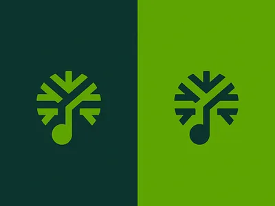 Tree + Note + Arrow - Version 1 arrow design line logo mark note symbol tree vector