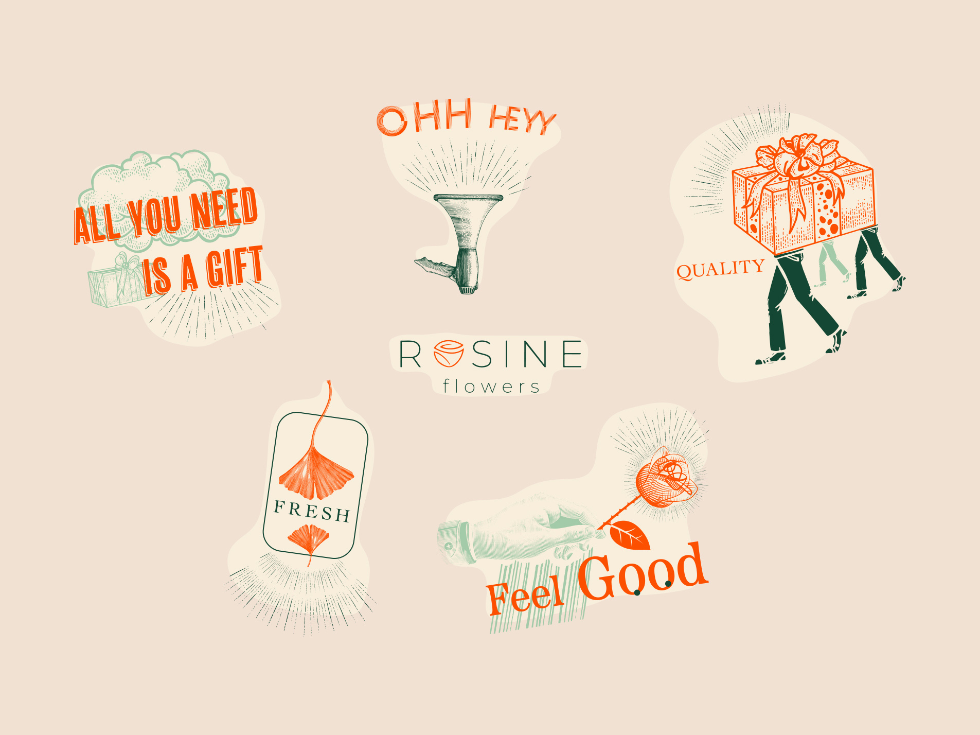 Redesign of Branding and Packaging brand identity branding design drawing flower graphic design illustration label logo new york packaging people retro rose stickers vector vintage