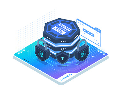 Brand Illustrations for kodekloud.com 2d design illustration isometric saas