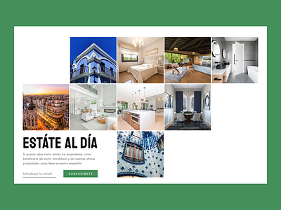 Subs to newsletter section challengue concept dailyui design newsletter real estate ui web web design