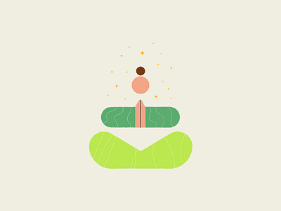 Meditation abstract art character concept design flat graphic design illustration logo meditation ui vector yoga