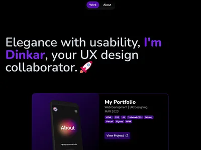 Best UX Portfolio best portfolio branding css designing dinkar sable experiance figma frontend html interaction design js portfolio react js tailwind css ui user ux ux portfolio web web designing
