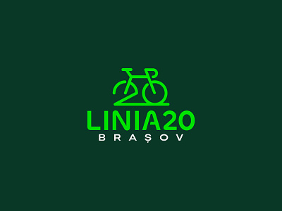 Linia 20 - Line 20 - Road cycling race alex seciu bicycle logo bike logo branding cycling linia 20 number logo sports logo