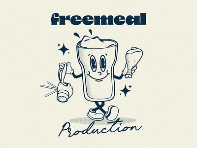 Freemeal Production - Logo Design branding design graphic design illustration logo typography vector